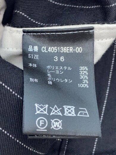 商品画像：ストライプラップスカート/ロングスカート/36/ポリエステル/BLK/ストライプ/CL405136ER-00// 4