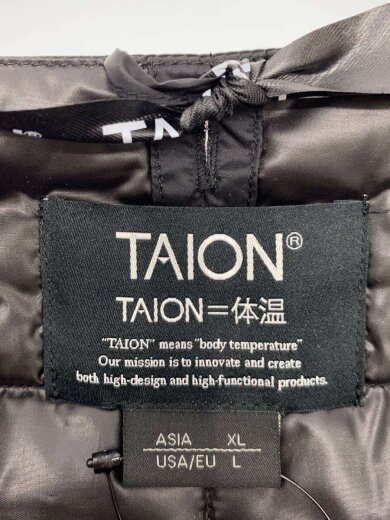 商品画像：ベーシッククルーネックボタンインナーダウンジャケット/XL/ナイロン/BLK/TAION-104// 3