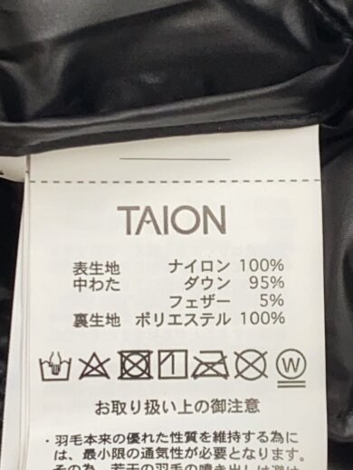 商品画像：ベーシッククルーネックボタンインナーダウンジャケット/XL/ナイロン/BLK/TAION-104// 4