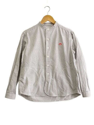 商品画像：丸襟プルオーバーシャツ/34/コットン/GRY/ストライプ/WRW22-113-02// 1