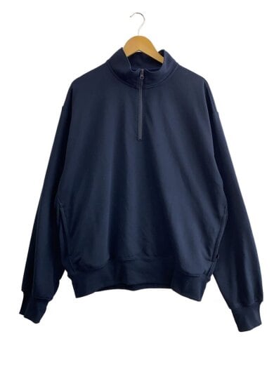 商品画像：Tech Sweat Half-Zip/L/ポリエステル/NVY/BE-55022// 1
