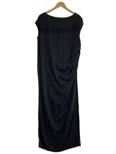 商品画像：レーヨンシルクツイルアシンメトリーワンピース/ノースリーブワンピース/38/レーヨン/BLK// 1