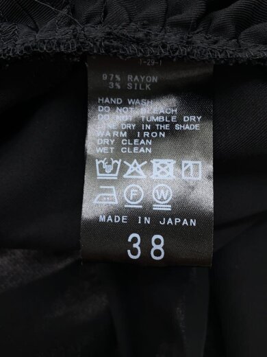 商品画像：レーヨンシルクツイルアシンメトリーワンピース/ノースリーブワンピース/38/レーヨン/BLK// 4