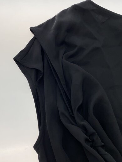 商品画像：レーヨンシルクツイルアシンメトリーワンピース/ノースリーブワンピース/38/レーヨン/BLK// 6