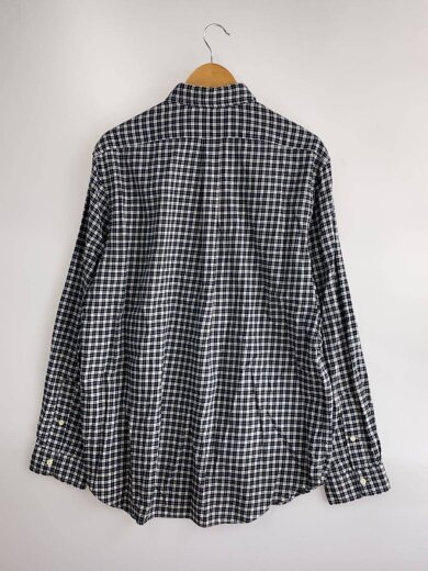 商品画像：同色ポニー/ボタンダウン/長袖シャツ/XL/コットン/BLK/チェック// 2
