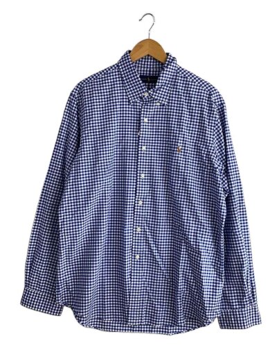 商品画像：ボタンダウン/長袖シャツ/XL/コットン/BLU/ギンガムCK// 1