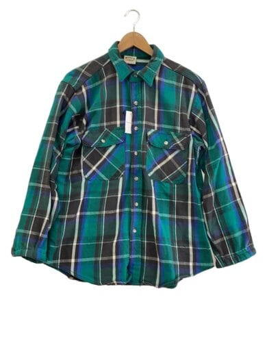 商品画像：90s/USA製/ヘビーネルシャツ/L/コットン/GRN/チェック// 1