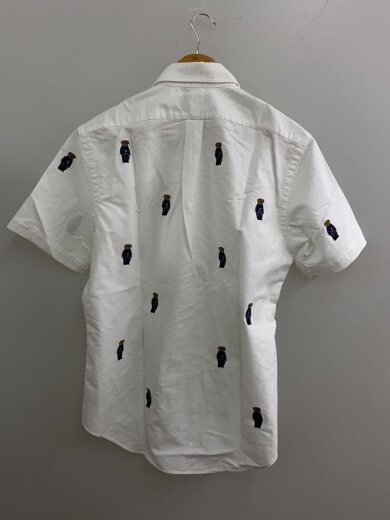 商品画像：S/Sベア刺繍シャツ/M/コットン/WHT 2