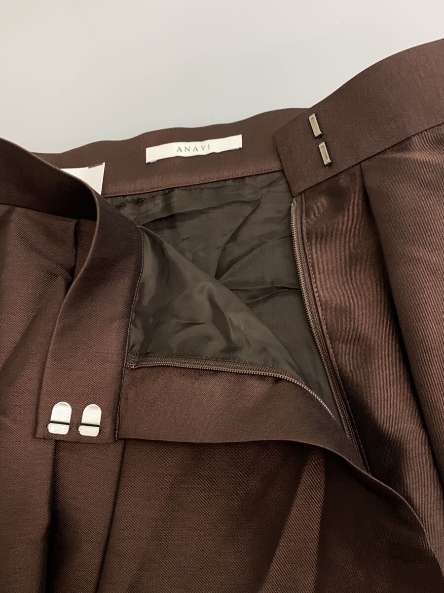 ANAYI / 25AW/ツイルタックプリーツフレア スカート/40/ポリエステル/BRW/102527-11-050-81-400