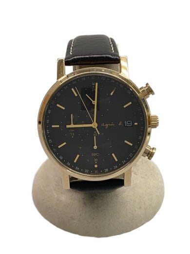 商品画像：クォーツ腕時計/--/レザー/BLK/BLK/VR43-KNG0 1