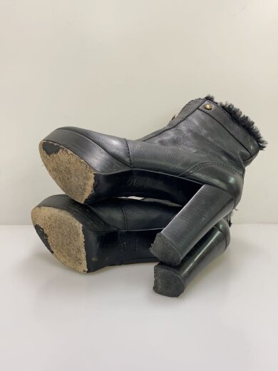 商品画像：センタージップムートンショートブーツ/5/BLK/レザー 4