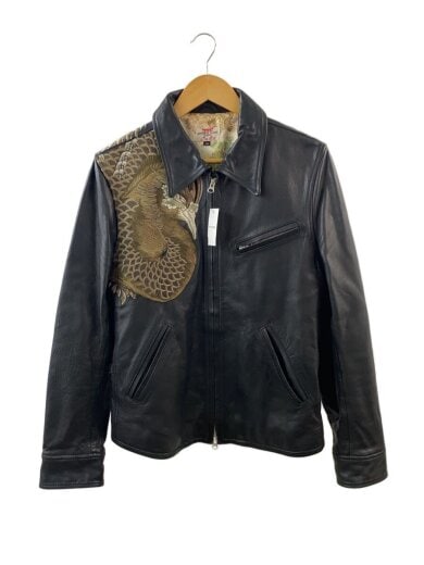 商品画像：鳳凰刺繍レザージャケット/40/牛革/BLK 1