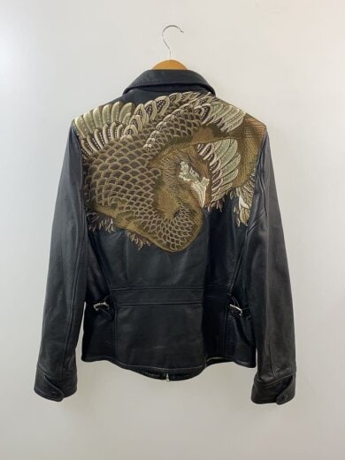 商品画像：鳳凰刺繍レザージャケット/40/牛革/BLK 2