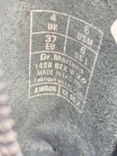 商品画像：1490 BEX W/ZIP 10ホールブーツ/UK4/BLK 5