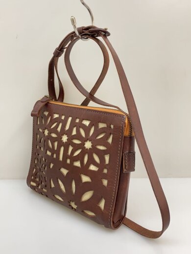 商品画像：カットワークショルダーバッグ/レザー/BRW 2