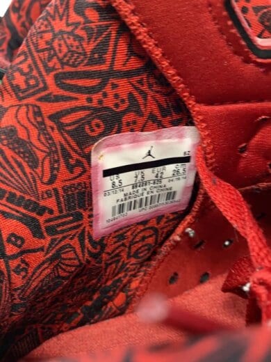 商品画像：AIR JORDAN 6 RETRO SPIZIKE/エアジョーダンレトロスパイジーク/レッド/26.5cm/ 5