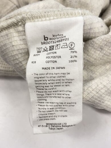 商品画像：24SS/ヘンリーネックカットソー/コットン/BEG/bROOTS24SBY01 4