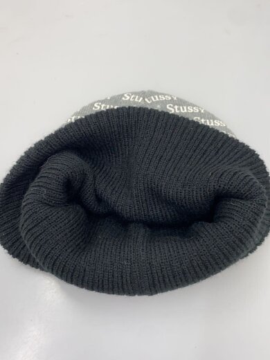 商品画像：ニットキャップ/--/コットン/GRY/総柄/メンズ/132812 3