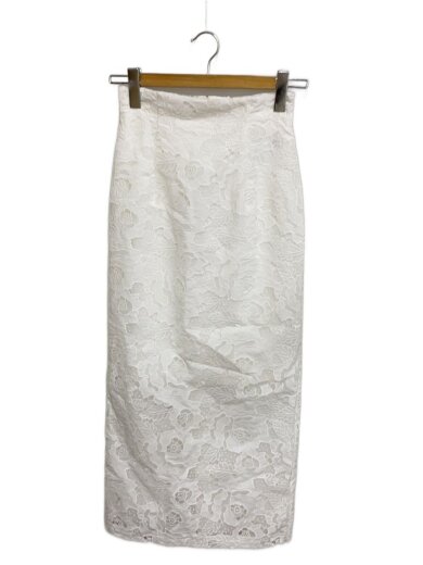 商品画像：26SS/レースロングタイトスカート/1/ポリエステル/WHT/76117142 1