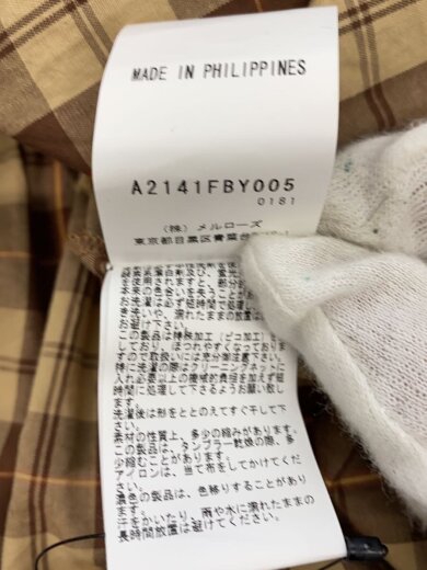 商品画像：長袖ブラウス/--/コットン/BRW/チェック/A2141FBY005 6