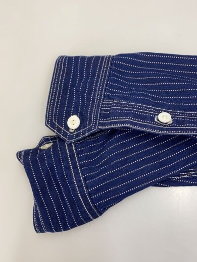 商品画像：IRONALLS FACTORIES L/S WORK SHIRTS/14/コットン/NVY 4