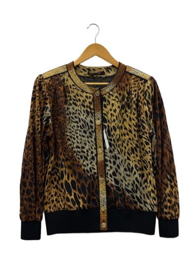 商品画像：レオパードカーディガン(薄手)/M/ウール/BRW 1