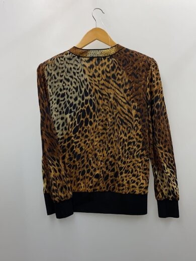 商品画像：レオパードカーディガン(薄手)/M/ウール/BRW 2