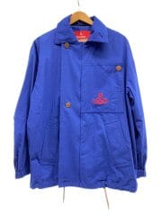 24SS/ルーズダブルワークジャケット/0/コットン/BLU/16-12-441018