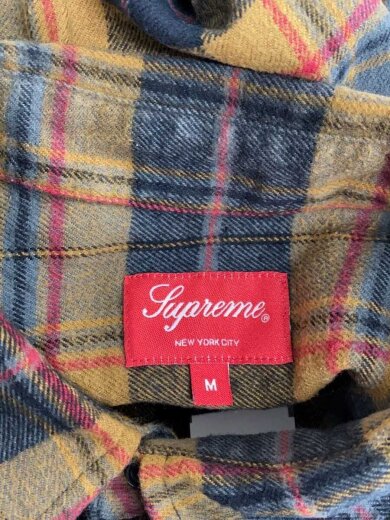 商品画像：22AW/plaid fleece shirt/ネルシャツ/M/コットン/BRW 3