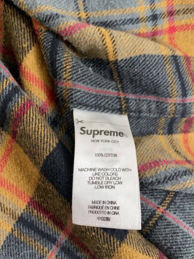 商品画像：22AW/plaid fleece shirt/ネルシャツ/M/コットン/BRW 4