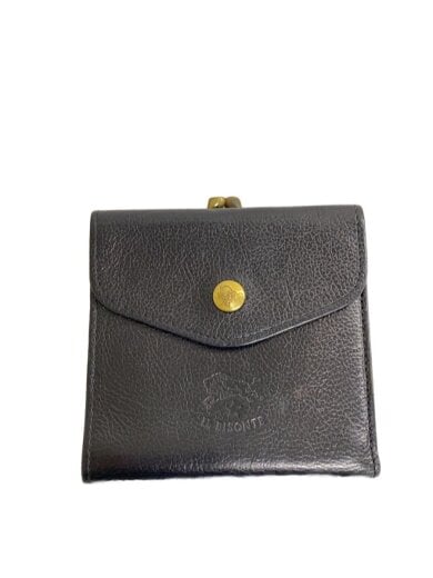 商品画像：2つ折り財布/レザー/BLK/レディース/内側ヨゴレ有// 1