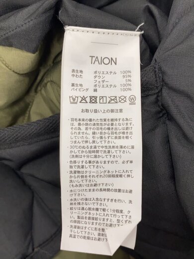 商品画像：ミリタリーVネックジップダウンベスト/XL/ポリエステル/BLK/TAION-001ZML-1// 4