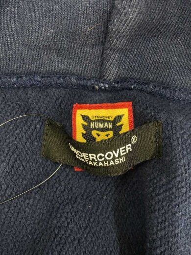 商品画像：×UNDERCOVER/LAST ORGY 2 PIZZA HOODIE/L/NVY/使用感、色褪せ有// 3