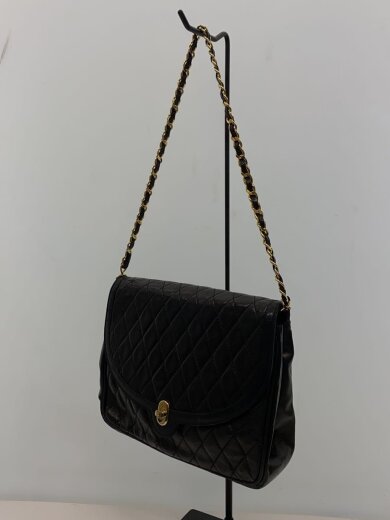 商品画像：キルティング/チェーンショルダーバッグ/レザー/BLK 2