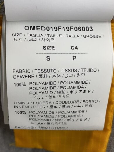 商品画像：2019*AW Industrial Zipped Puffer Jack/S/YLW/OMED019F19F06003 5