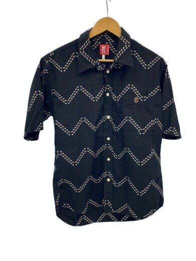 商品画像：半袖シャツ/L/コットン/BLK/総柄 1