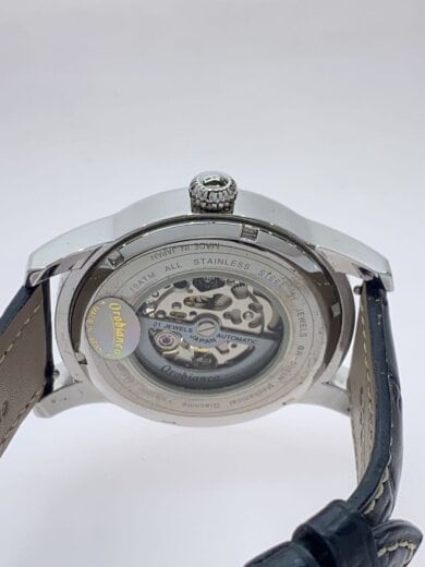 商品画像：自動巻腕時計/アナログ/レザー/BLK/SLV/SS/or-0011n 3