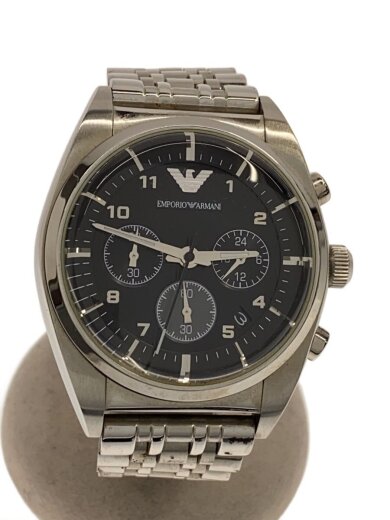 商品画像：クォーツ腕時計/アナログ/ステンレス/BLK/SLV/AR-0373 1