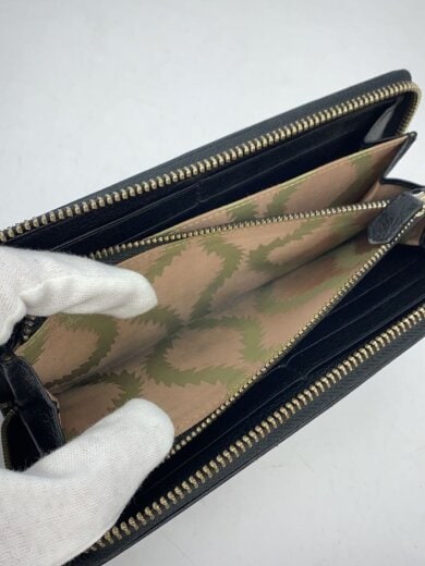 商品画像：長財布/レザー/BLK/無地/メンズ 5