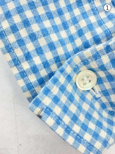 商品画像：長袖シャツ/S/コットン/BLU/チェック 7