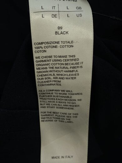 商品画像：Tシャツ/L/コットン/BLK/CM21S0010-216762// 4