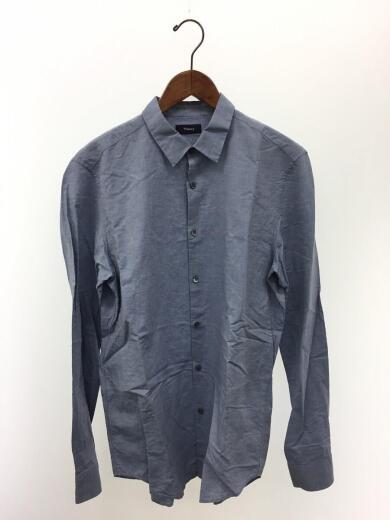 画像：theoryESSENTIAL LINEN  IRVING/長袖シャツ/L/リネン/BLU/02-91080111