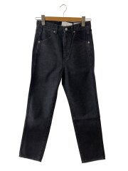 HIGH WAIST SLIM DENIM/25/デニム/BLK/無地/8666-599-0056-0920