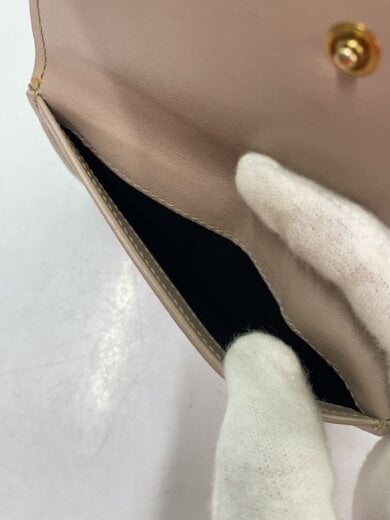 商品画像：使用感有/シュルピス ウィレット/2つ折り財布/レザー/BEG/無地/レディース// 7