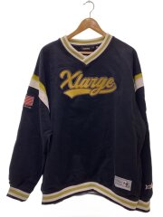 BASEBALL LOGO EMBROIDERED V NECK SWT/XL/BLK/101249012018