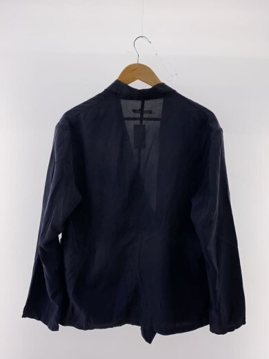 商品画像：ウォッシャブルダブルブレストシルクジャケット/M/スウェード/NVY/無地/21-93023 2