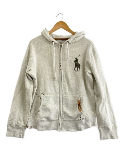 商品画像：ジップパーカー/L/コットン/GRY 1