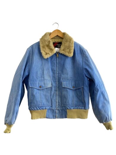 商品画像：70s/デニムボアジャケット/ブルゾン/色褪せ汚れ有/L/デニム/IDG// 1