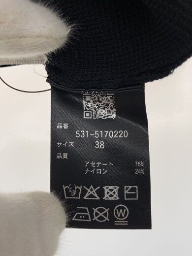 商品画像：汚れ有/ラインニット/38/ナイロン/BLK/531-5170220// 5