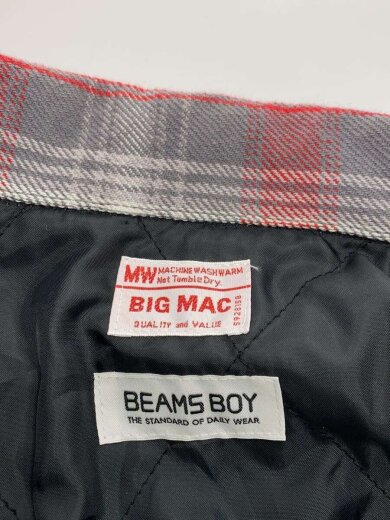 商品画像：ネルシャツ/FREE/コットン/RED/チェック/BMC-039-BOY// 3